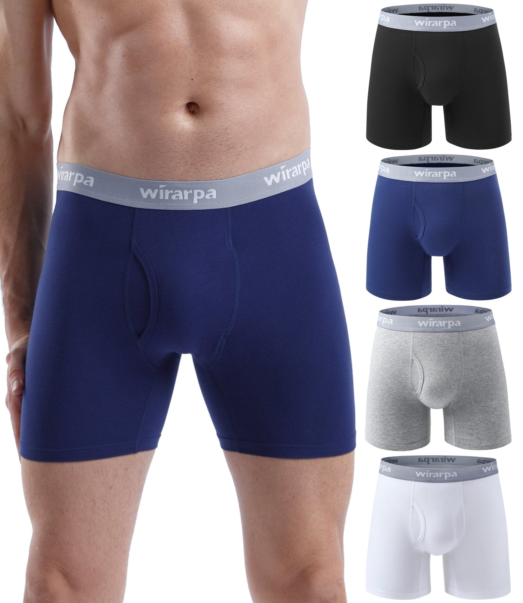 Buy wirarpa Men's Underwear Briefs 100% Cotton 4 Pack Gents