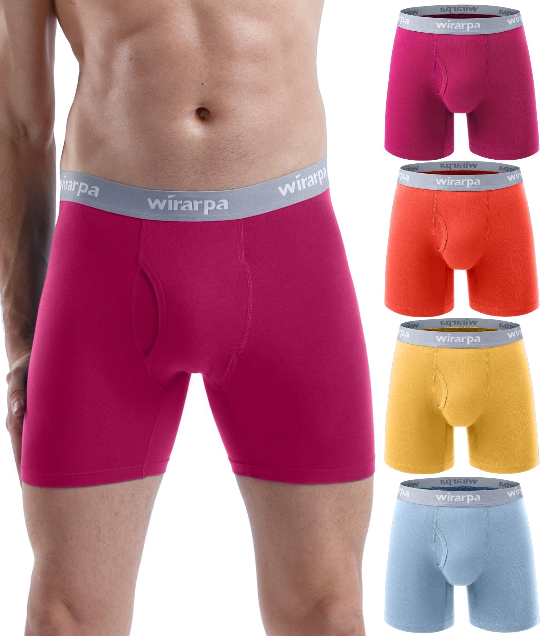 wirarpa Mens 100 Cotton Underwear Soft Brief Breathable Underpants No Fly 4  Pack : : Clothing, Shoes & Accessories