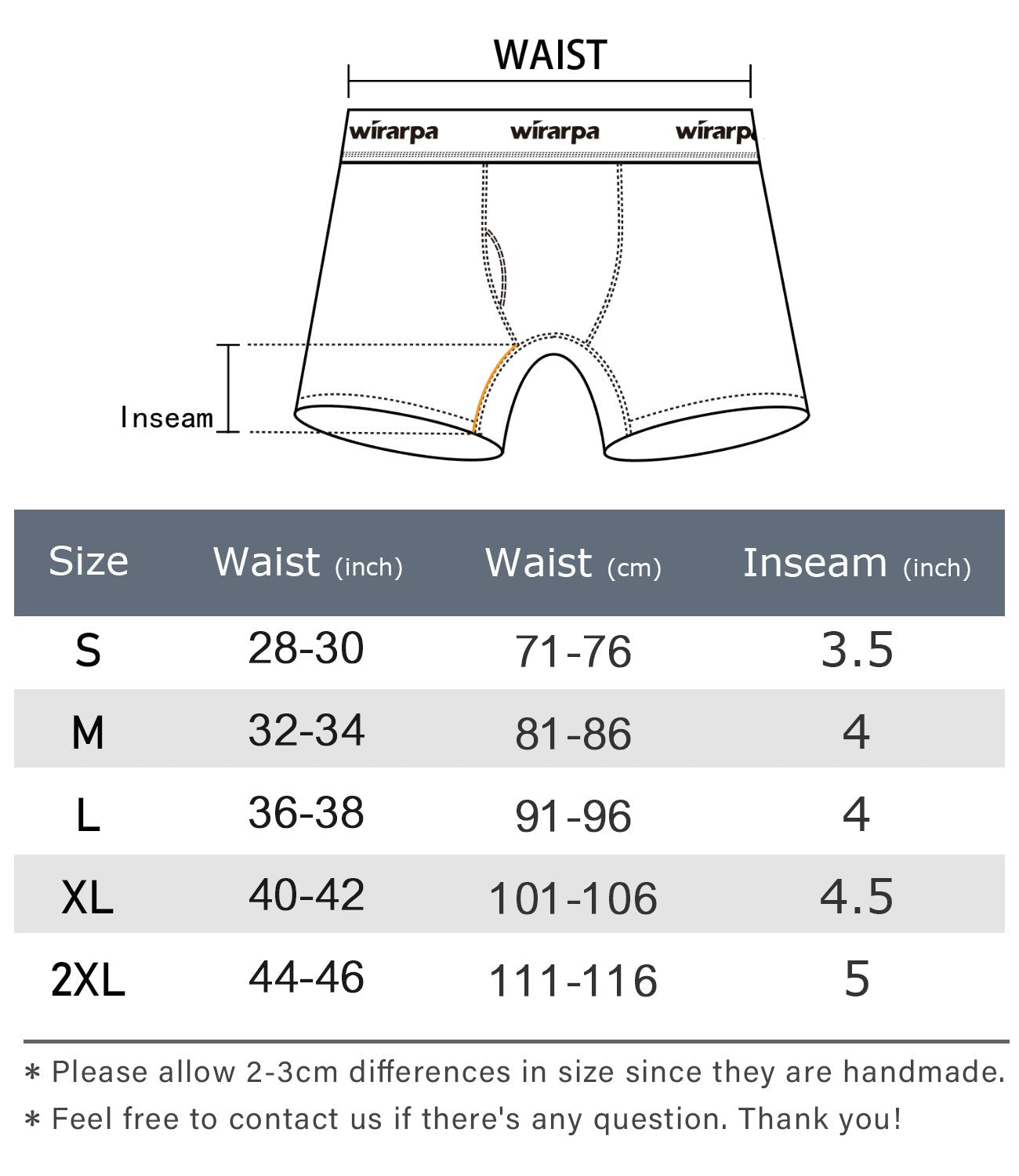 wirarpa Men's Cotton Boxer Briefs Underwear Regular Leg 4 Pack - Wirarpa Apparel, Inc.