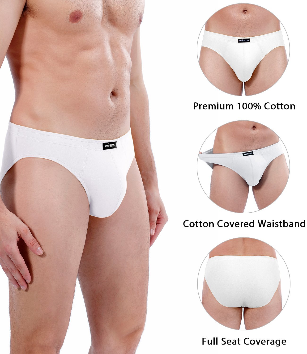 Buy wirarpa Men's Underwear 4 Pack Comfortable Breathable Micro Modal  Bikini Briefs No Fly Silky Touch Online at desertcartKUWAIT
