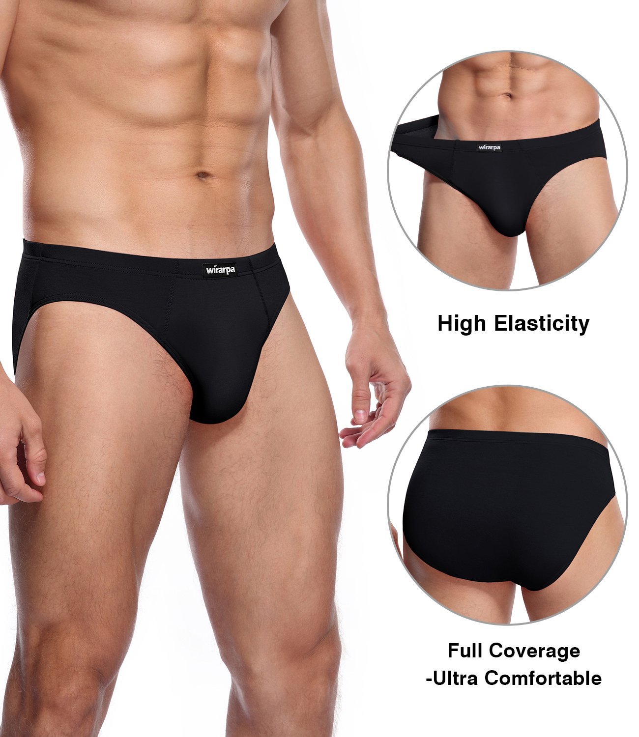 wirarpa Men's Ultra Soft Silky Touch Viscose Underwear Briefs 4 Pack –  Wirarpa Apparel, Inc.