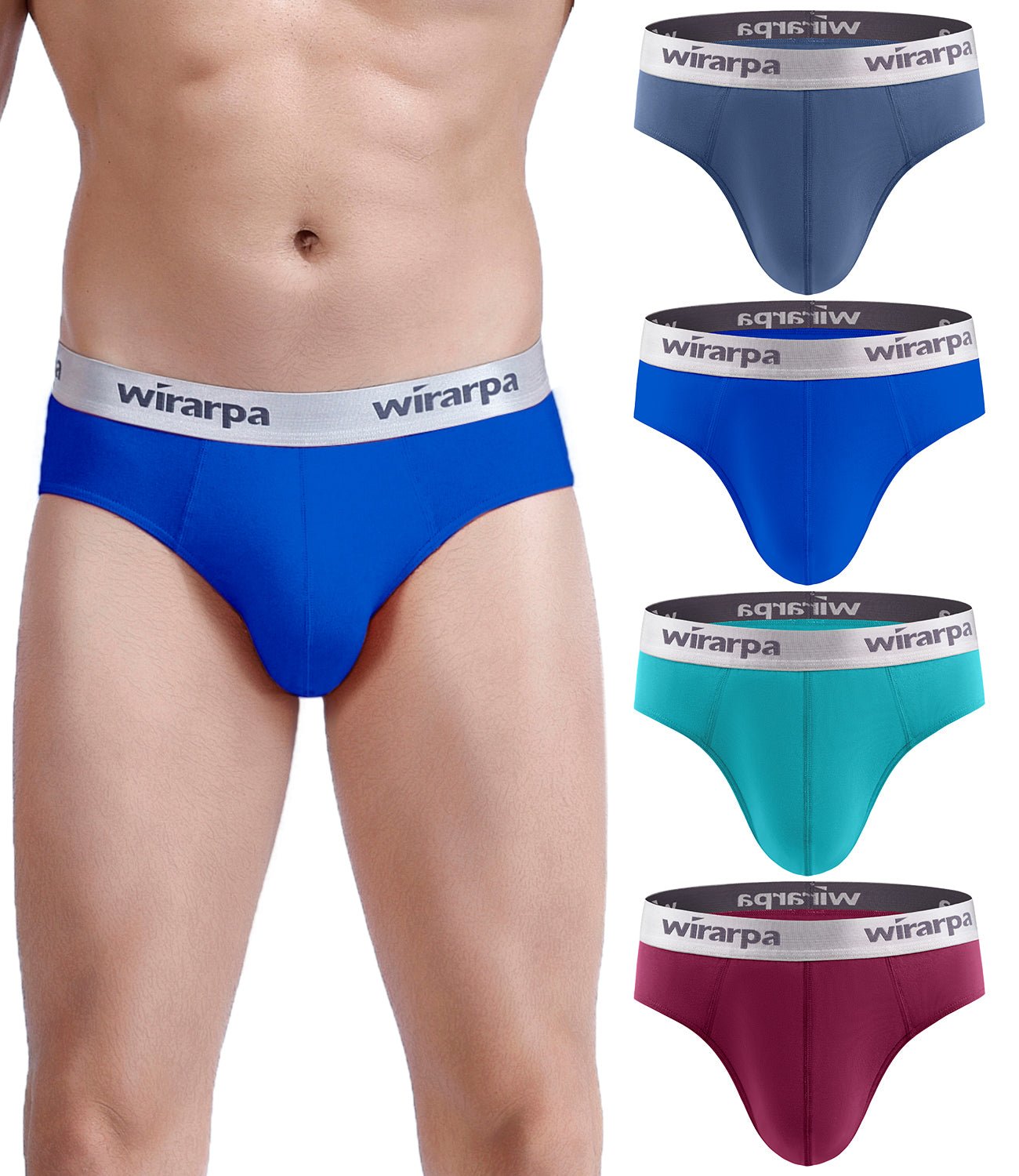 wirarpa Men's Cotton Underwear Soft Briefs Wide Waistband Underpants No Fly  4 Pack : : Clothing, Shoes & Accessories