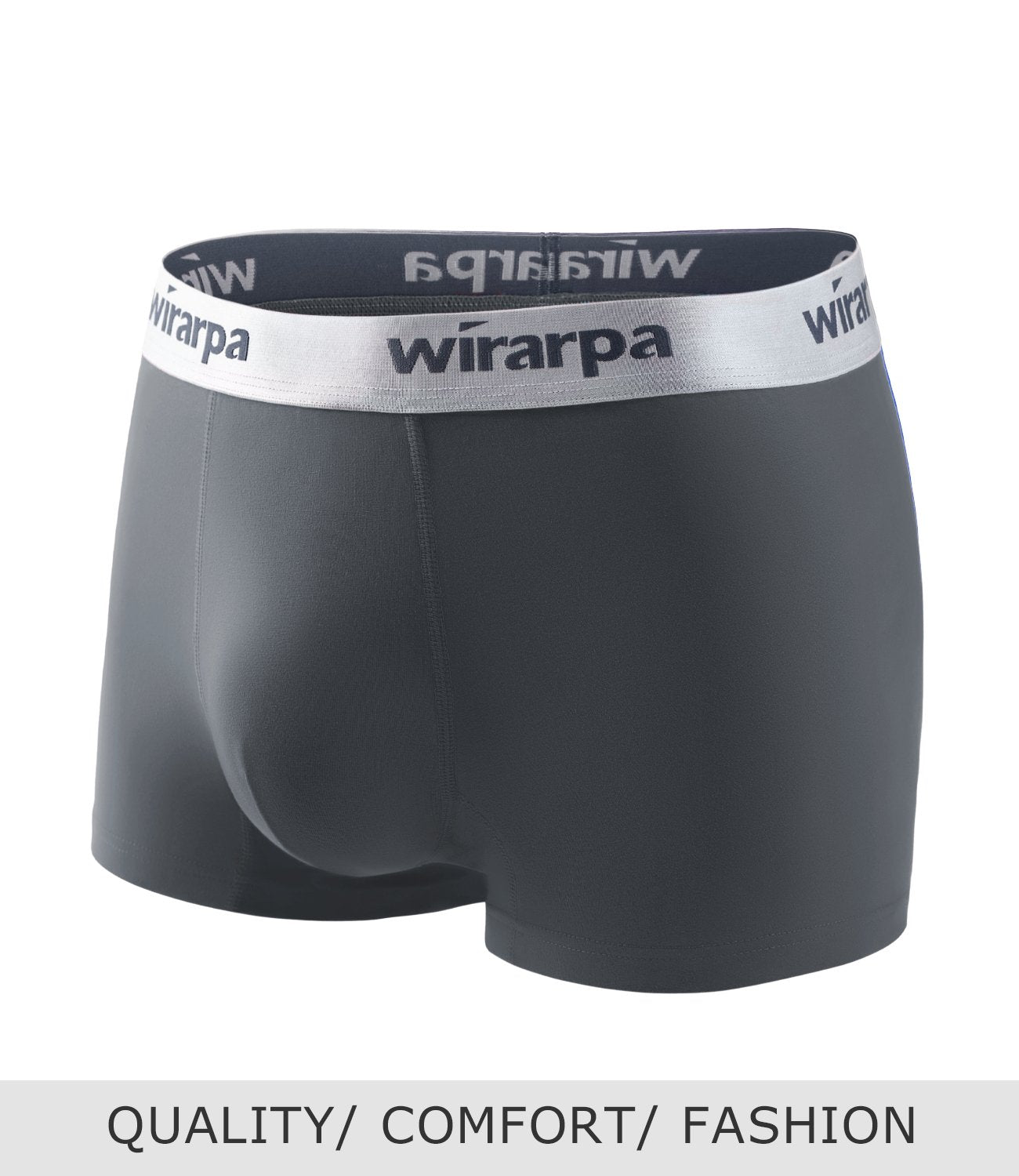 wirarpa Men's Tagless Cotton Stretch Trunks with Wide Waistband 4