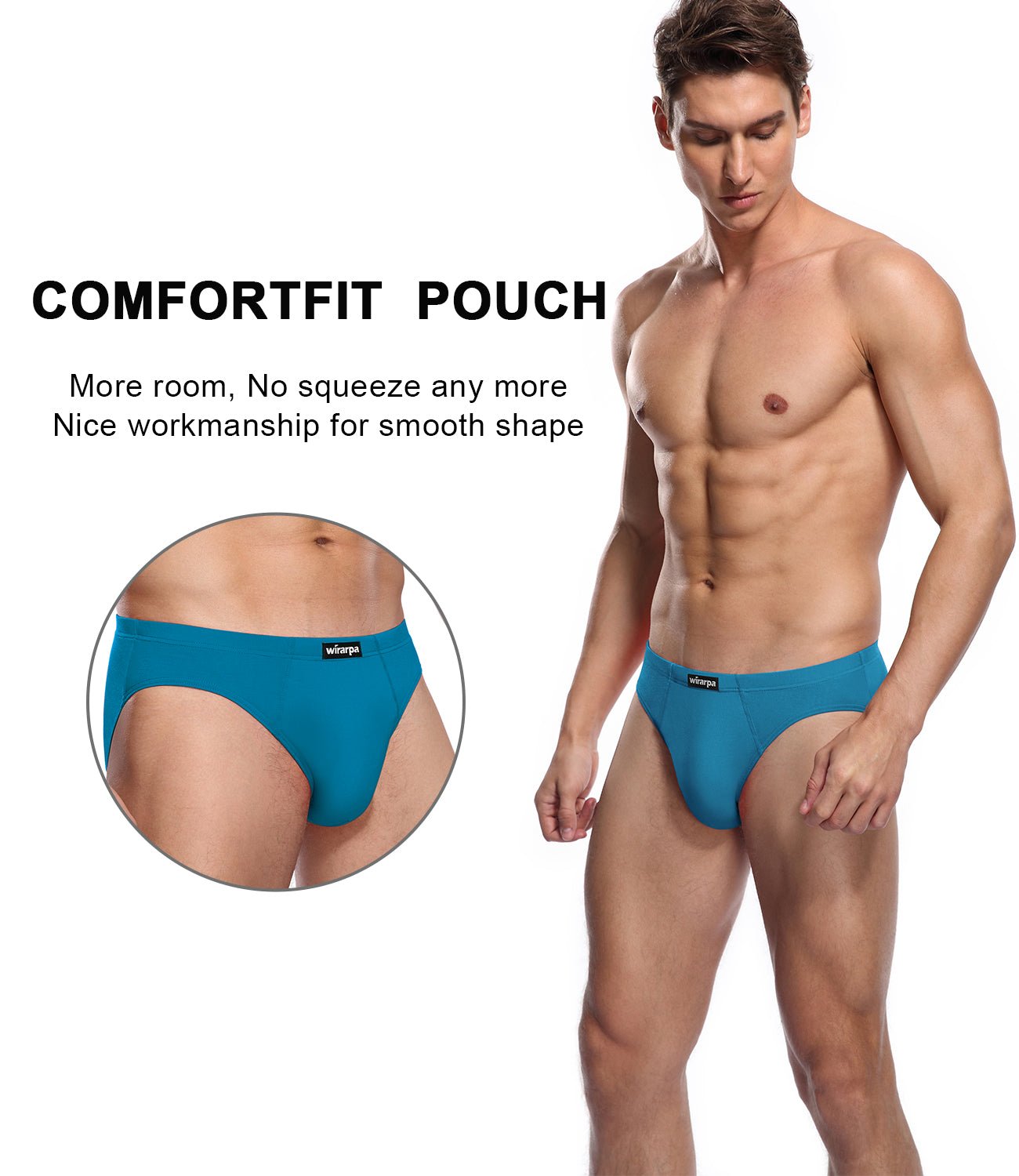  Wirarpa Mens Breathable Micro Modal Trunk Underwear