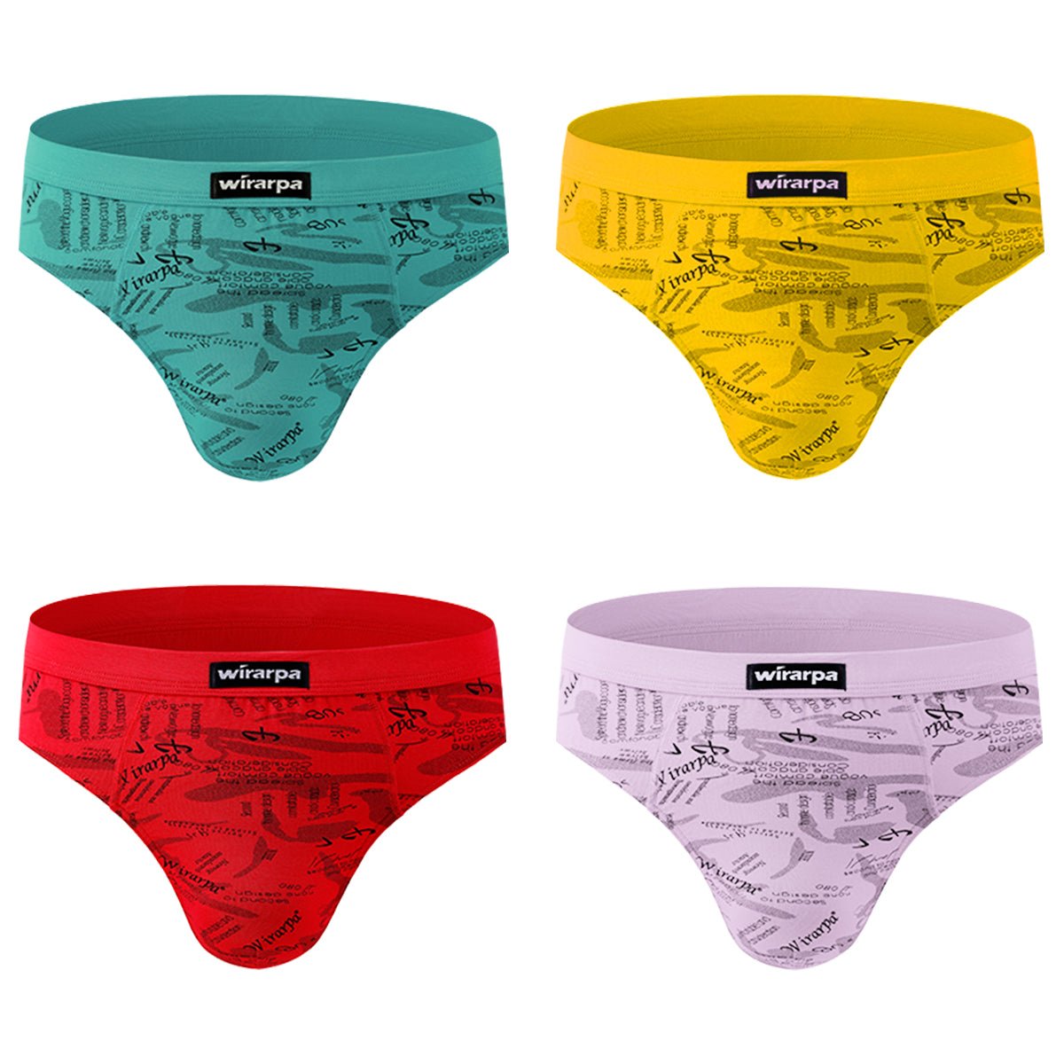 wirarpa Men's Underwear Multipack Modal Microfiber Briefs No Fly Covered  Waistba