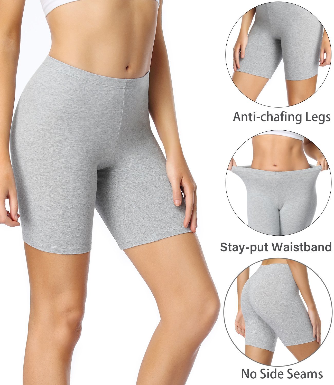 Buy wirarpa Ladies Safety Boxer Shorts Cotton Anti Chafing Long Leg  Knickers Underwear Women's Boy Shorts Leggings for Under Dresses Multipack  Online at desertcartINDIA