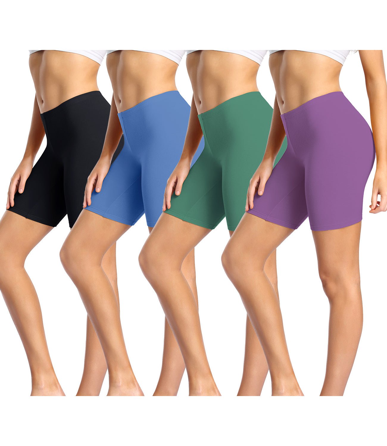wirarpa Women’s Chafe Free Cotton Safety Shorts Boyshorts 4 Pack - Wirarpa Apparel, Inc.
