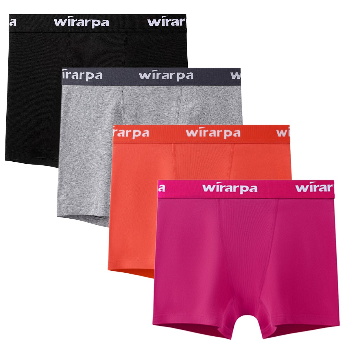  Wirarpa Womens Boxer Briefs Cotton Underwear Anti Chafing  Boy Shorts Panties 5.5 Inseam 4 Pack Assorted Small