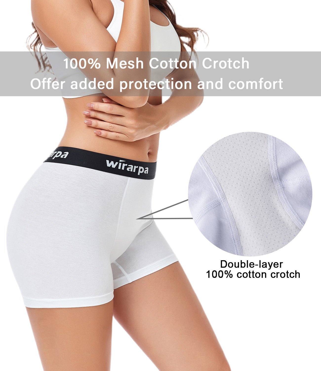 SOULVOR Natrelax Women's Underwear Cotton Panties Boxer Briefs