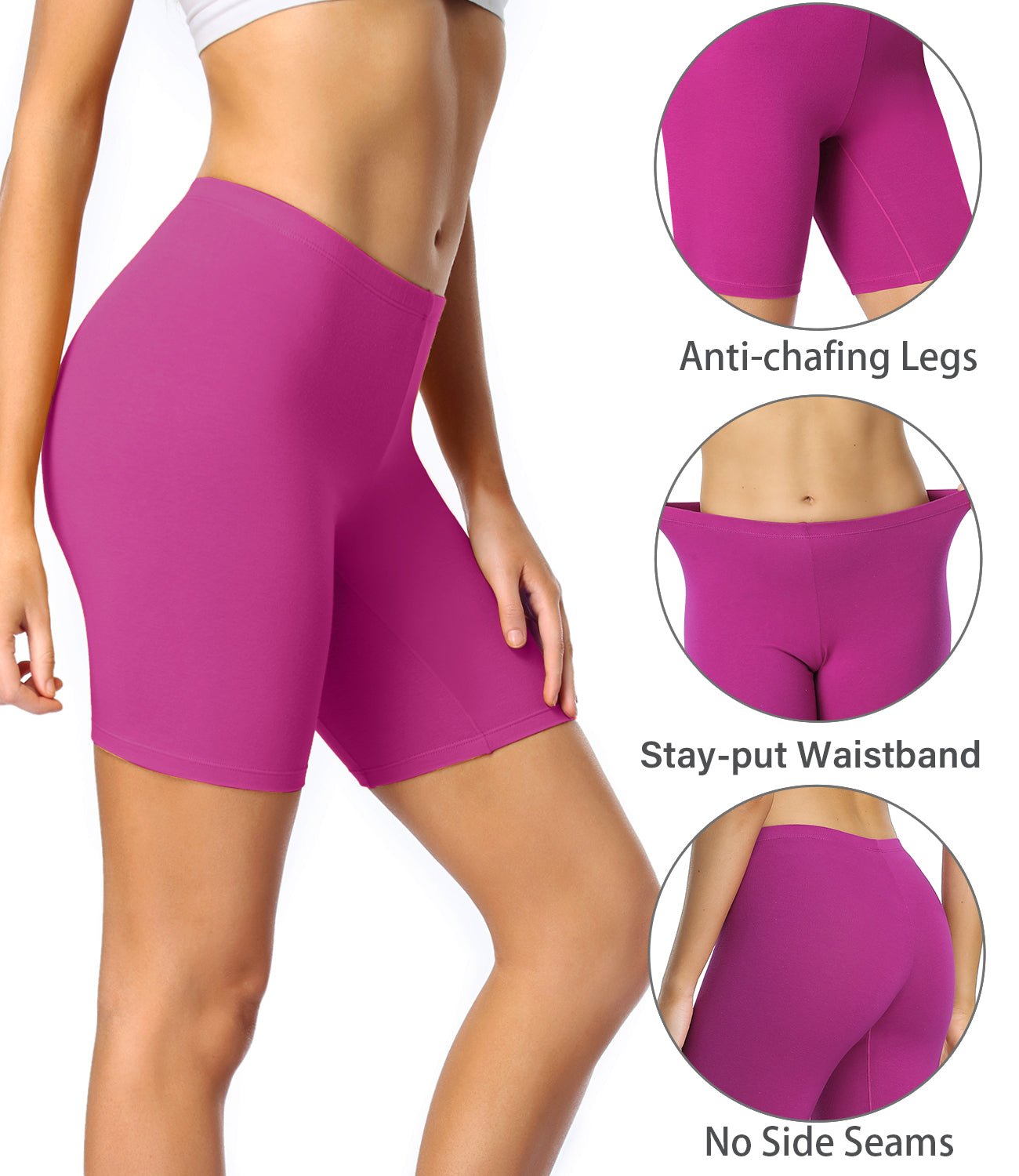 Buy wirarpa Ladies Safety Boxer Shorts Cotton Anti Chafing Long