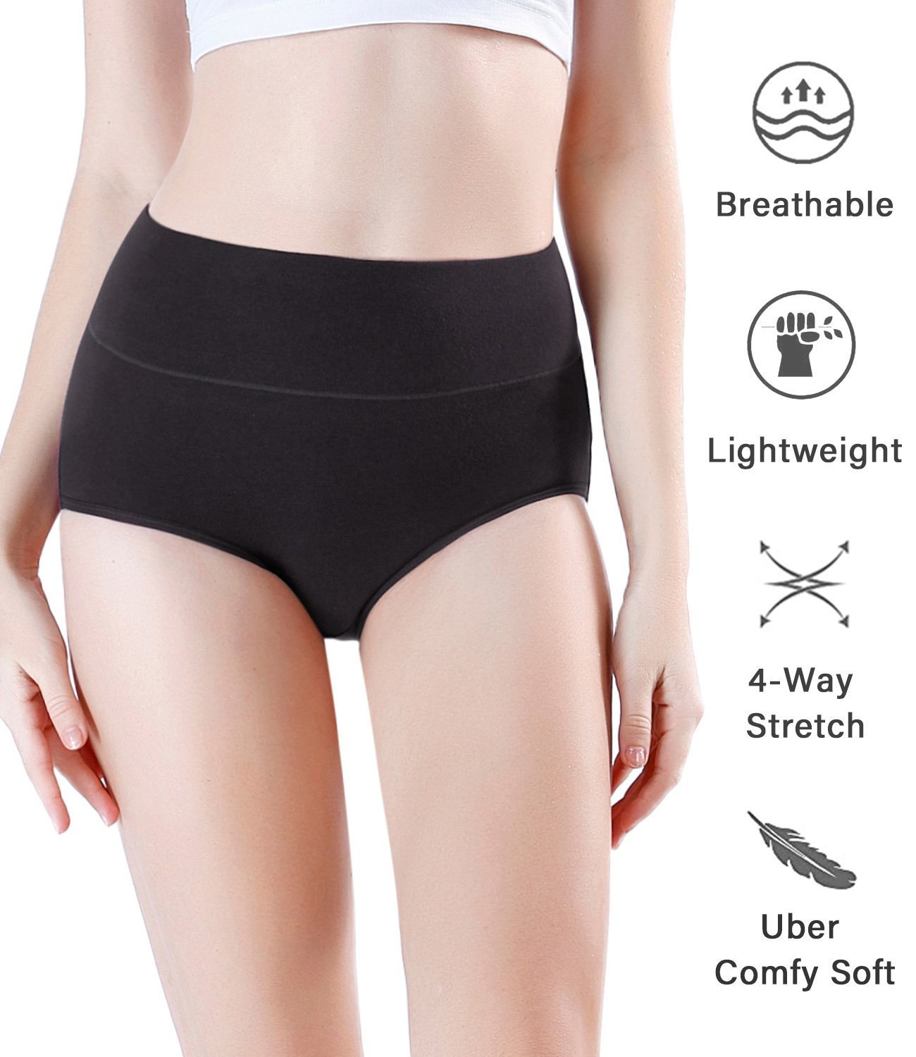 Warm Sun Women's Bamboo Viscose Fiber Multi Pack Plus Size Stretchy Soft  Breathable High Middle Waist Panties Size S-3XL : : Clothing,  Shoes
