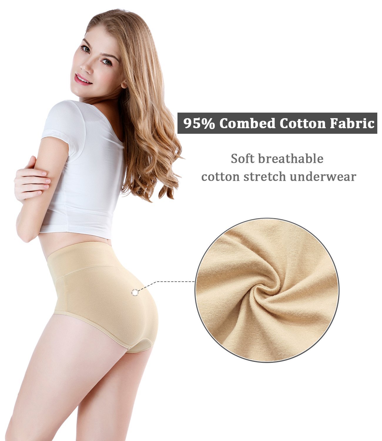 Buy Molasus Women's 100 Cotton Underwear Soft Breathable Full