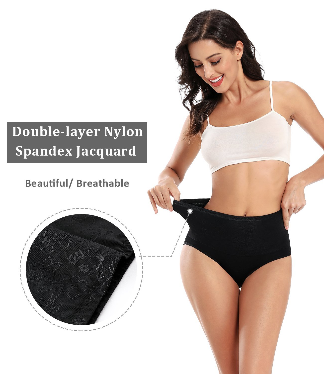 Culotte Femme Coton - Grande Elasticité - Noir Noir - Prêt-à Culotte Femme Coton - Grande Elasticité - Noir Noir - Prêt-à