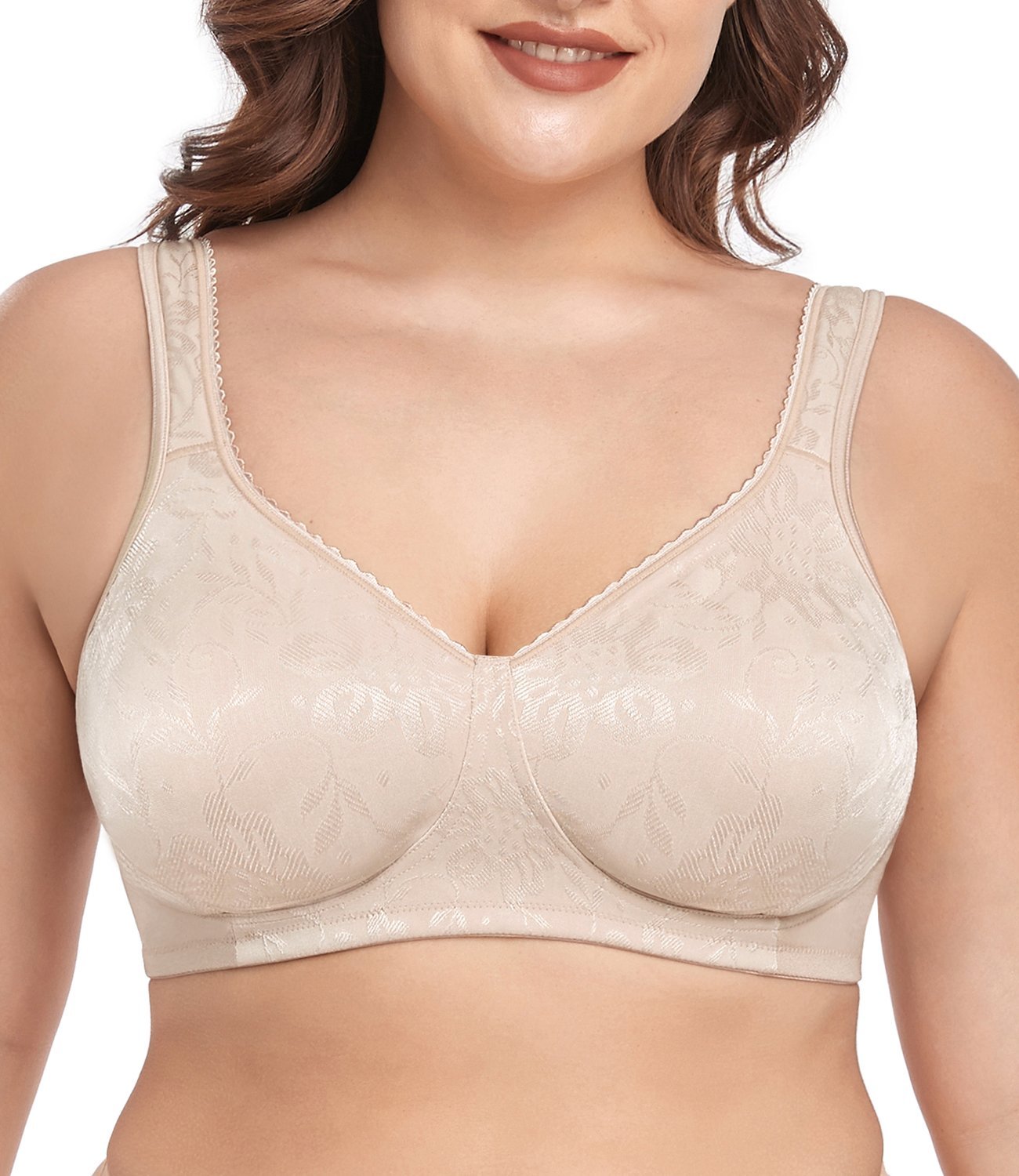 Women's Lace Bra Minimizer Bras For Women Full Cup Non-Padded