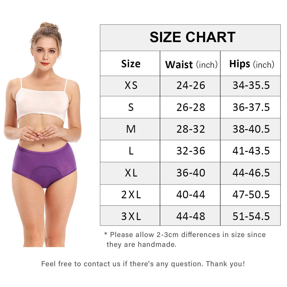 WBQ Period Underwear for Womens 4 Layers Leakproof Menstrual Period Panties  Plus Size Mid Rise Postpartum Maternity Panties Breathable Physiological